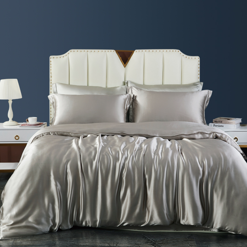 Silver Grey-Luxury 100% Mulberry Silk